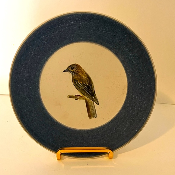 MARCEL GUILLOT POTTERY (HAND THROWN, FRANCE) BIRD - PLATE 7 7/8 BLUE BIRD - Picture 2 of 11